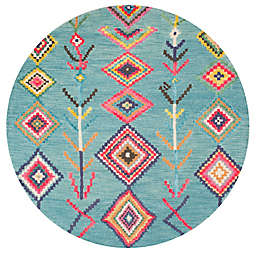 nuLOOM Belini 6-Foot Round Area Rug in Turquoise
