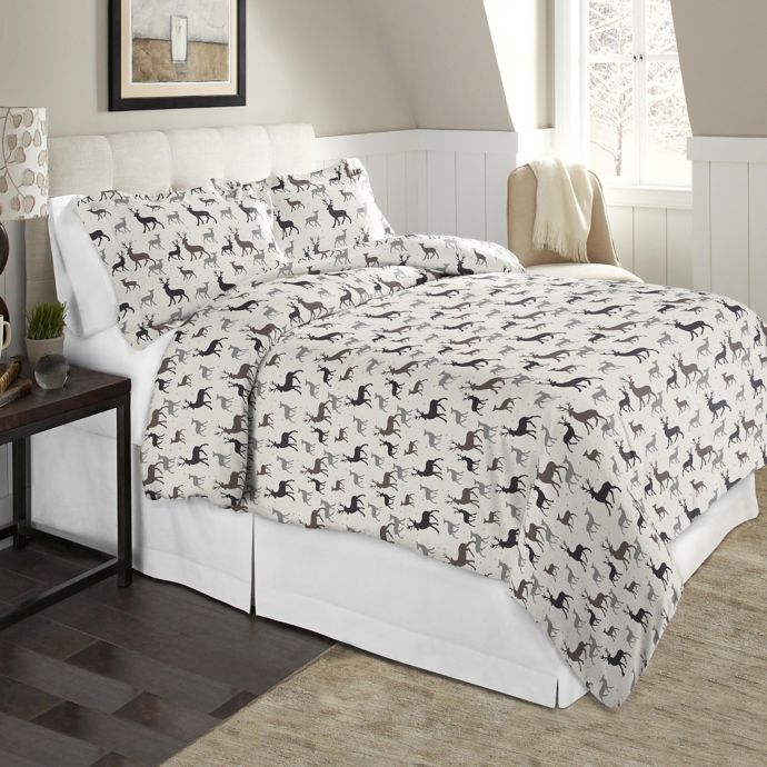 Pointehaven 170 Gsm Flannel Duvet Cover Set Bed Bath And Beyond