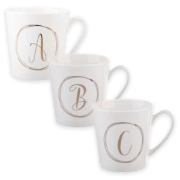 Formations Monogram Mug in White/Gold