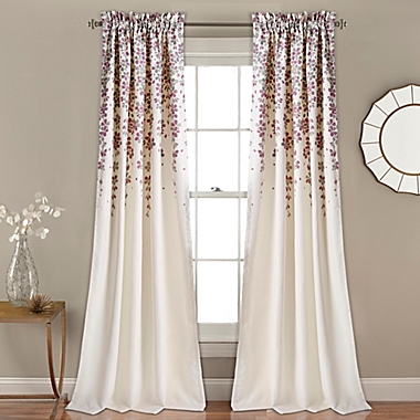 Weeping Flower 84-Inch Room Darkening Window Curtain Panels (Set of 2). View a larger version of this product image.