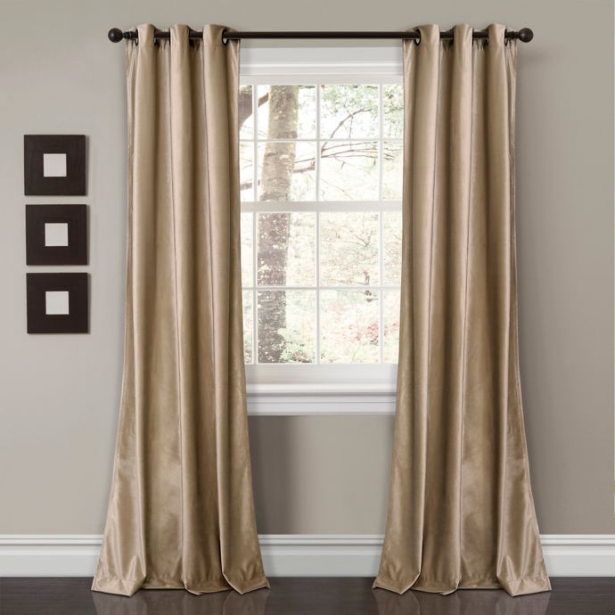 Prima Velvet 2 Pack Solid Grommet Room Darkening Window Curtain