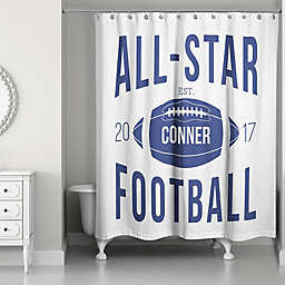 Designs Direct "All-Star Football" Shower Curtain