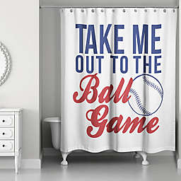 Designs Direct "Take Me Out to the Ball Game" Shower Curtain