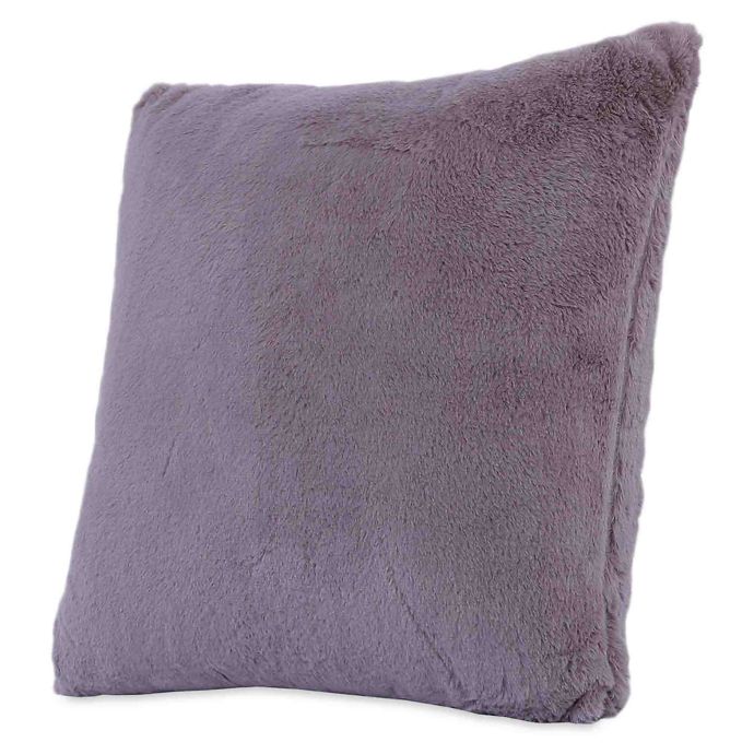 Berkshire Blanket Grace Faux Fur Square Throw Pillow Bed Bath