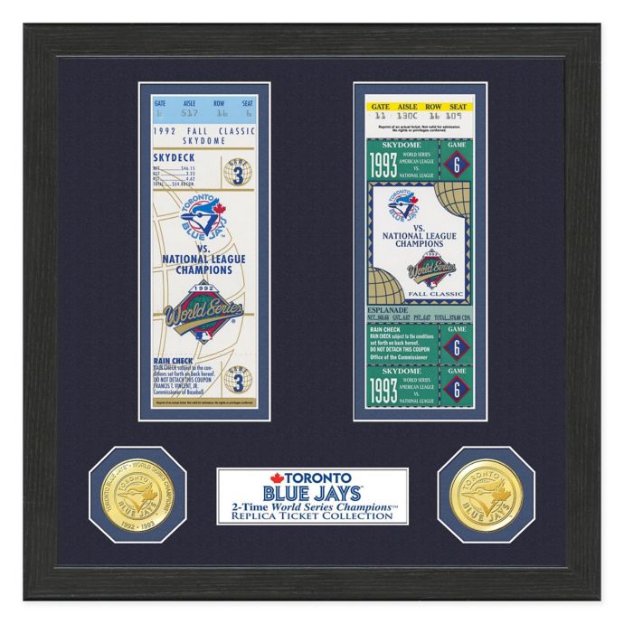 MLB Toronto Blue Jays World Series Bronze Coin & Ticket Collection