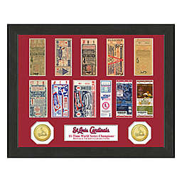 MLB St. Louis Cardinals World Series Bronze Coin & Ticket Collection Photo Mint