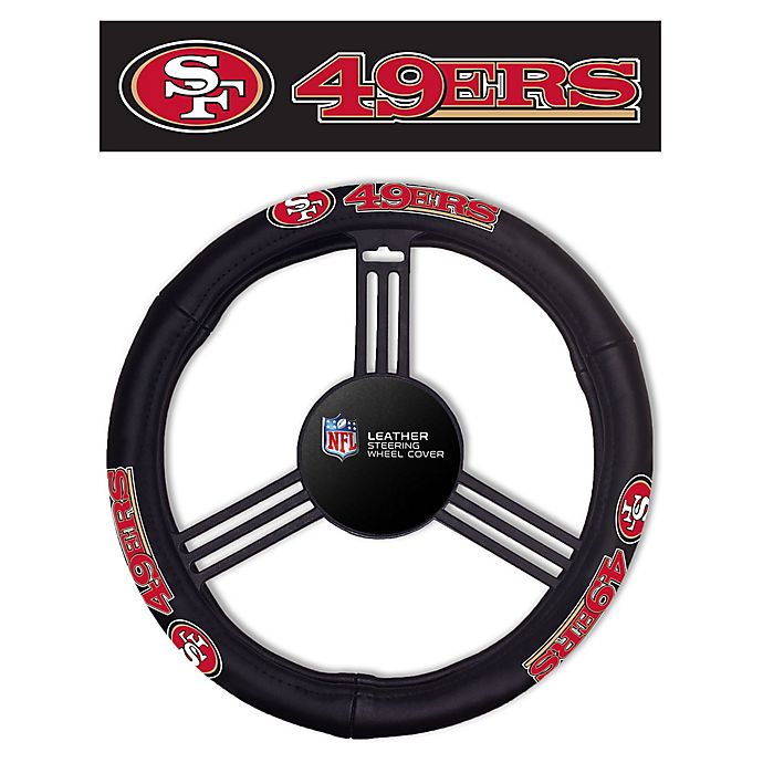 NFL San Francisco 49ers Leather Steering Wheel Cover Bed Bath & Beyond