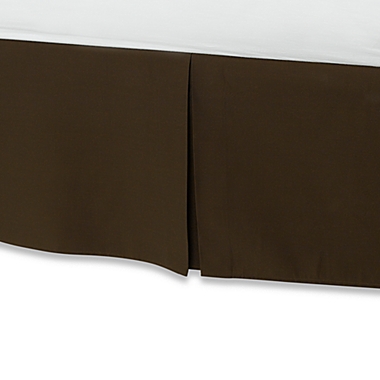 Smoothweave&trade; 14-Inch Tailored Twin Bed Skirt in Chocolate. View a larger version of this product image.