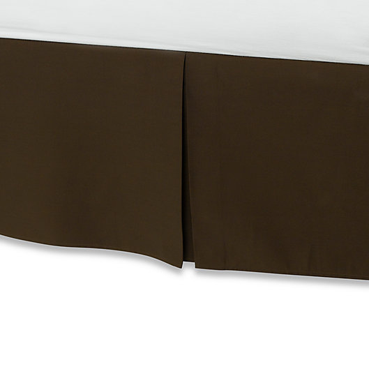 Alternate image 1 for Smoothweave™ 14-Inch Tailored King Bed Skirt in Chocolate