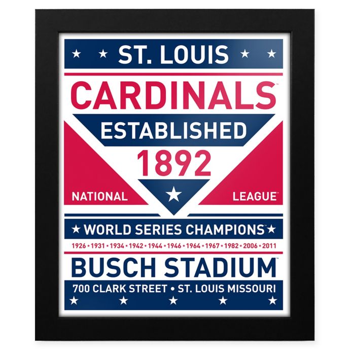 Mlb St Louis Cardinals Dual Tone Team Sign Framed Print