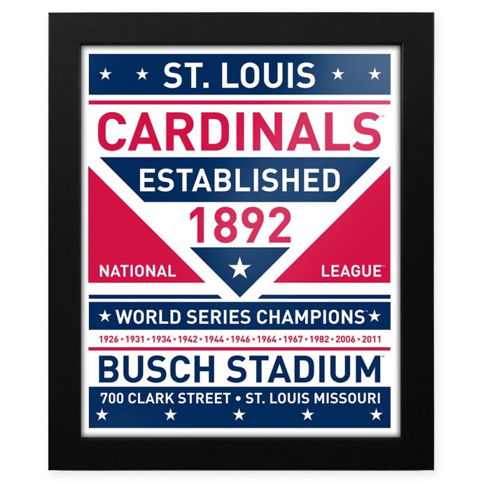 Mlb St Louis Cardinals Dual Tone Team Sign Framed Print