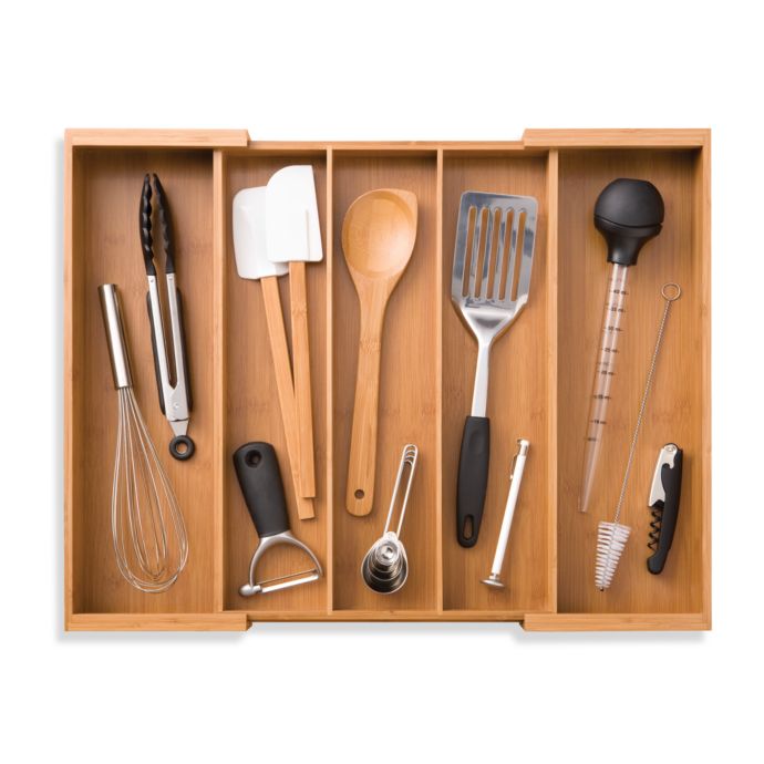 Totally Bamboo Expandable Utensil Organizer Bed Bath And Beyond