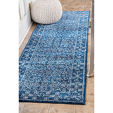 nuLOOM Vintage Waddell 2-Foot 8-Inch x 8-Foot Runner in Dark Blue. View a larger version of this product image.