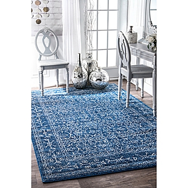 nuLOOM Vintage Waddell 5-Foot x 7-Foot 5-Inch Area Rug in Dark Blue. View a larger version of this product image.