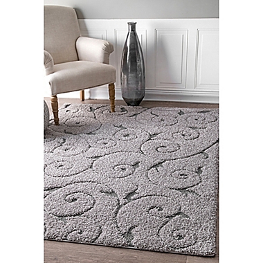 nuLOOM Maisha 5-Foot 3-Inch x 7-Foot 6-Inch Shag Area Rug in Dark Grey. View a larger version of this product image.