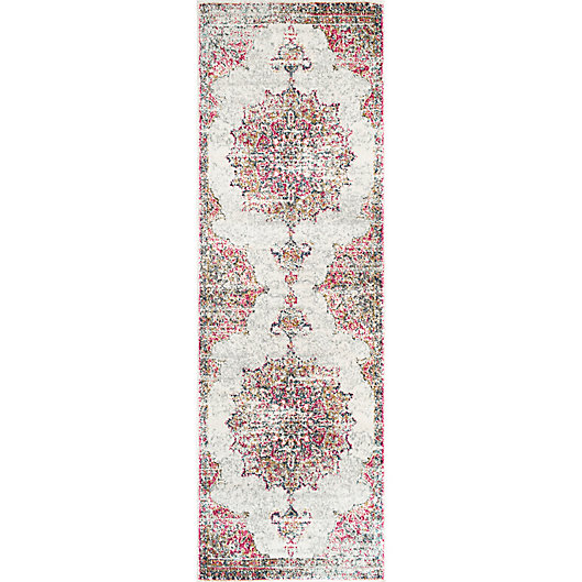 Alternate image 1 for nuLOOM Sunny Wildflower Medallion 2-Foot 8-Inch x 8-Foot Runner in Pink