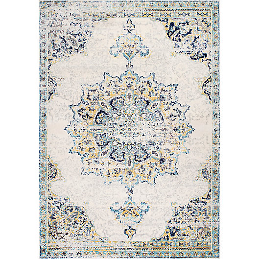 Alternate image 1 for nuLOOM Sunny Wildflower Medallion 8-Foot x 10-Foot Area Rug in Blue
