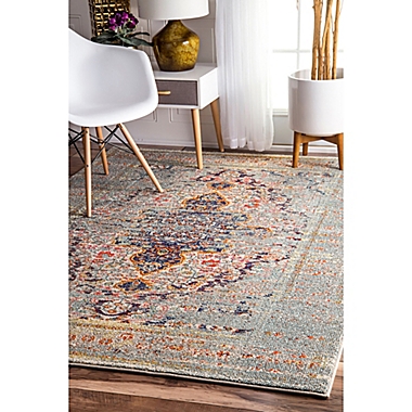 nuLOOM Distressed Persian Sarita 9-Foot x 12-Foot Area Rug in Grey. View a larger version of this product image.