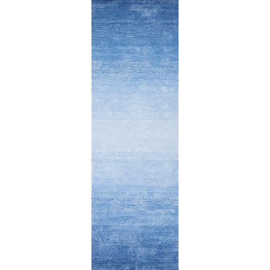 Alternate image 1 for Nuloom Ombre Bernetta 2-Foot 6-Inch x 8-Foot Runner in Blue