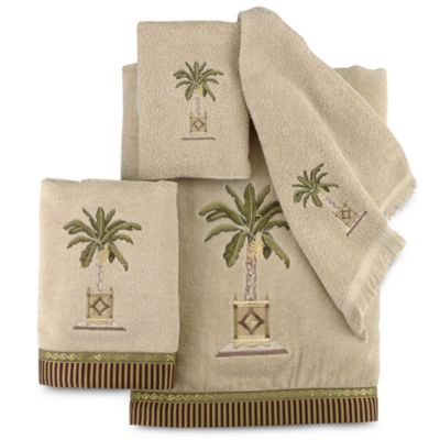 palm tree bathroom towels