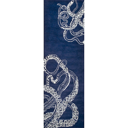 Alternate image 1 for Nuloom Octopus Tail 2-Foot 6-Inch x 8-Foot Runner in Navy