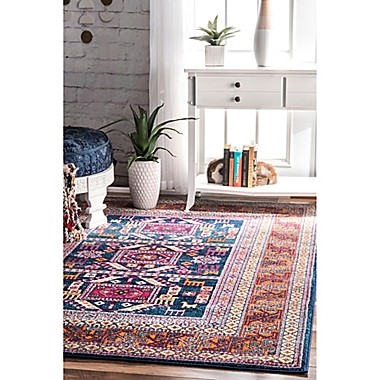 nuLOOM Tribal Marisela 8-Foot x 10-Foot Area Rug in Navy. View a larger version of this product image.