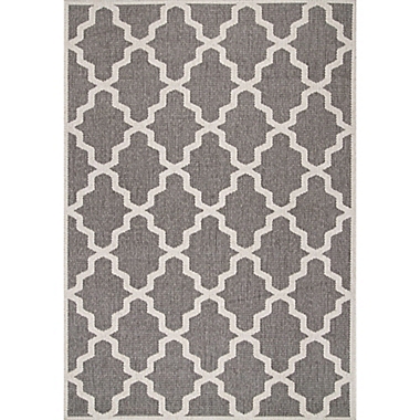 nuLOOM Gina Moroccan Trellis 3-Foot 11-Inch x 5-Foot 7-Inch Indoor/Outdoor Area Rug in Grey. View a larger version of this product image.
