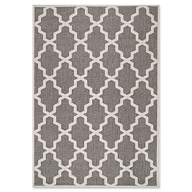 nuLOOM Gina Moroccan Trellis 5-Foot 3-Inch x 7-Foot 6-Inch Indoor/Outdoor Area Rug in Grey. View a larger version of this product image.