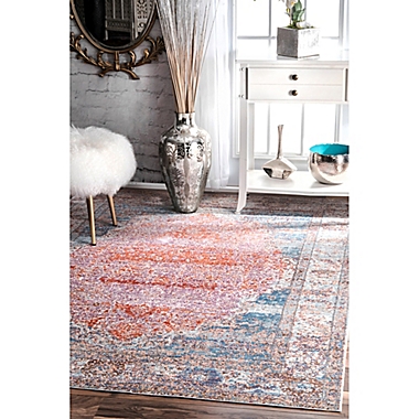 nuLOOM Elmer Vintage Medallion 7-Foot 10-Inch x 10-Foot 10-Inch Area Rug in Orange. View a larger version of this product image.