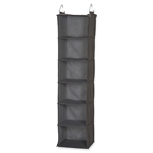 Alternate image 1 for Household Essentials® 6-Shelf Hanging Closet Organizer in Grey