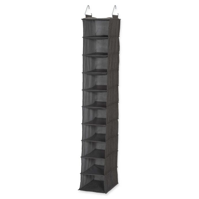 Household Essentials 10 Shelf Hanging Shoe Organizer In Grey Bed Bath Beyond