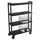 Alternate image 1 for Urb SPACE Transformable 4-Tier Cart System in Black