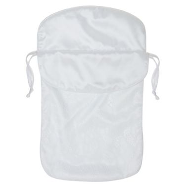 Protect My Shoes Women's Shoe Bag in White Satin/Lace. View a larger version of this product image.