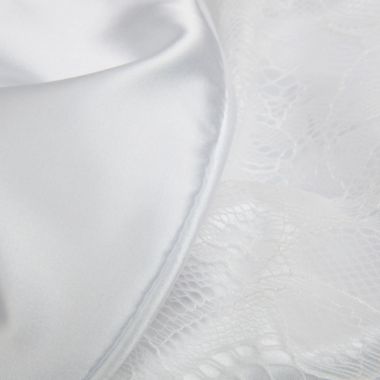 Protect My Shoes Women's Shoe Bag in White Satin/Lace. View a larger version of this product image.