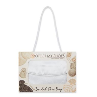 Protect My Shoes Women's Shoe Bag in White Satin/Lace. View a larger version of this product image.