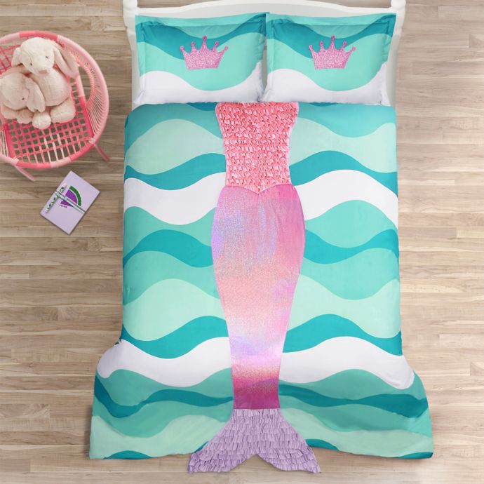 Lush Decor Mermaid Ruffle Comforter Set Bed Bath Beyond