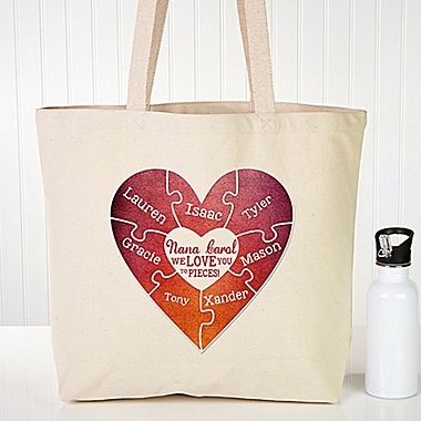 We Love You To Pieces Tote Bag. View a larger version of this product image.