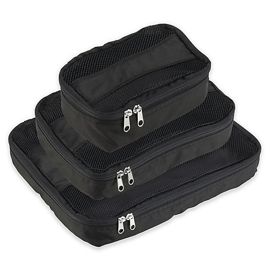 Alternate image 1 for Latitude 40 ° N® Packing Cubes 3-Pack in Black