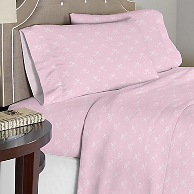 Lullaby Bedding Ballerina Queen Sheet Set in Pink/White. View a larger version of this product image.