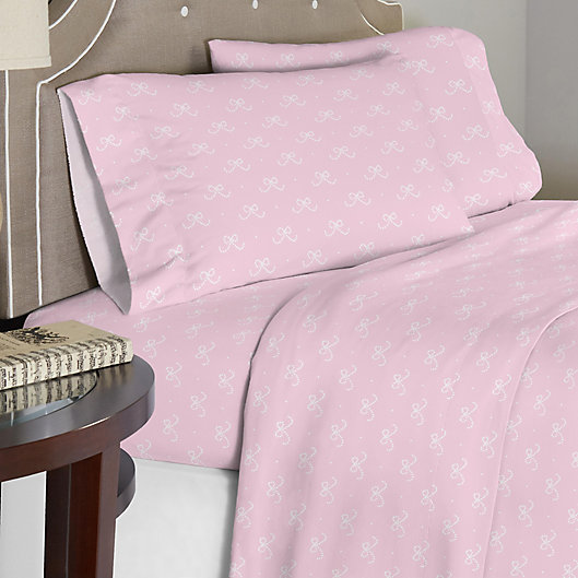 Alternate image 1 for Lullaby Bedding Ballerina Queen Sheet Set in Pink/White