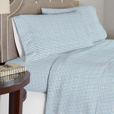 Lullaby Bedding Airplanes Sheet Set in Blue/White