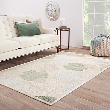 Jaipur Fables Wistful 2&#39; x 3&#39; Accent Rug in Ivory/Blue. View a larger version of this product image.