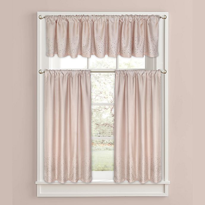 Alternate image 1 for Twilight Window Curtain Tier Pair and Valance in Blush