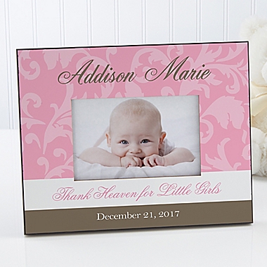 Floral Damask 4-Inch x 6-Inch Baby Frame. View a larger version of this product image.