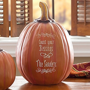 Count Your Blessings Large Pumpkin in Orange. View a larger version of this product image.