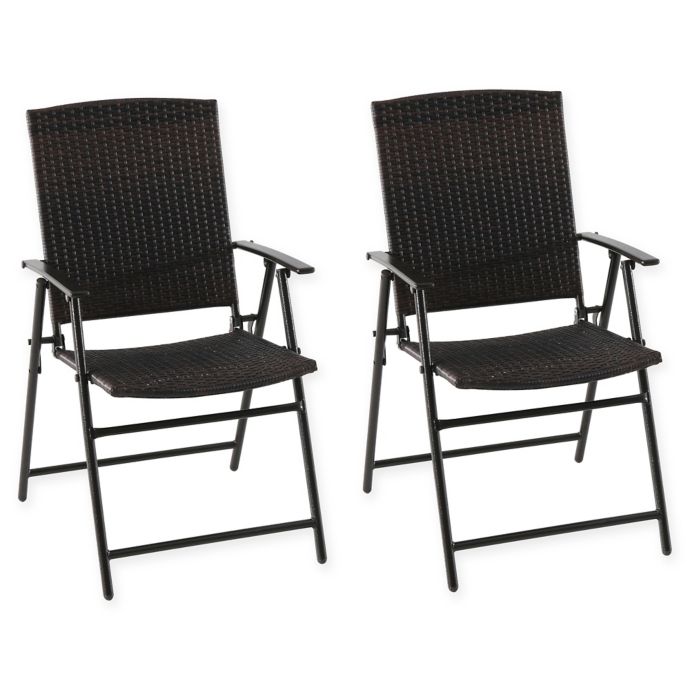 Barrington Folding Wicker Chairs Set Of 2 Bed Bath And