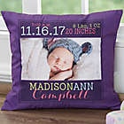 Alternate image 0 for Darling Baby 18-Inch Square Keepsake Throw Pillow