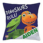 Alternate image 0 for &quot;Dinos Rule&quot; Square Throw Pillow in Blue