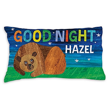 Eric Carle Brown Bear Goodnight Pillowcase in Blue. View a larger version of this product image.