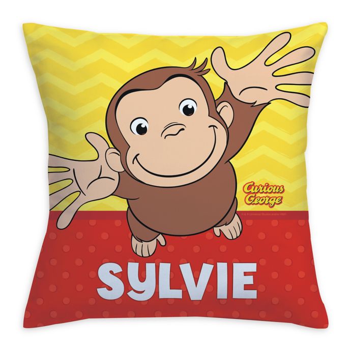 Curious George Hug Me Square Throw Pillow In Yellow Bed Bath